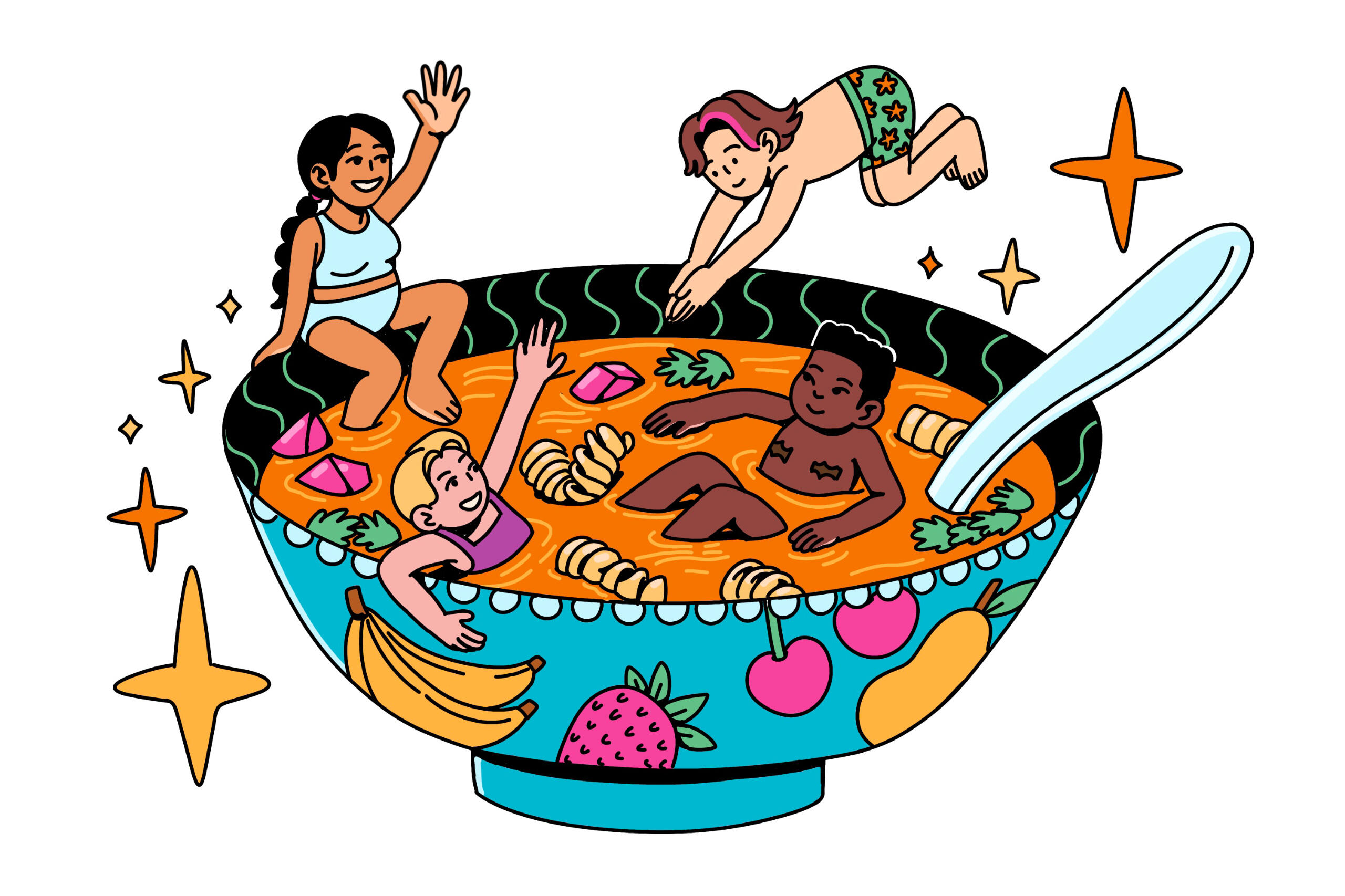 VINE PAIR - &quot;FOOD MAKES YOU GAY&quot; (spot illustration)