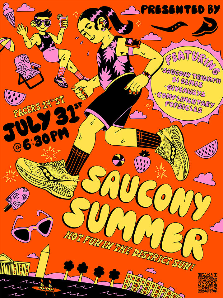 Pacers Running - Saucony Summer Poster